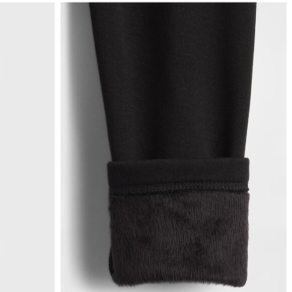 NWT BabyGap Cozy-Lined Leggings (Black) - Picture 3 of 11
